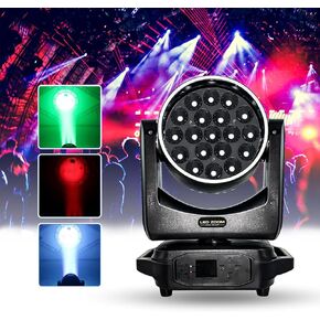 1pcs LED 19x15W Wash Zoom Moving Head Stage Light DJ Disco Party Bar Dance Stage Effect Lighting Equipment for Halloween, Thanksgiving, and Christmas