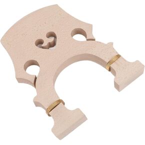Adjustable Brass Screw Double Bass Bridge for Replacement, Enhance Performance, Perfectly Match Original Bridge, Premium Maple Wood (3/4)