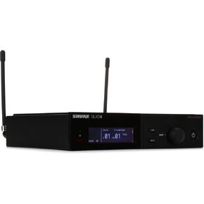 Shure SLXD4 Dual Channel Receiver - for use with SLX-D Digital Wireless Microphone Systems, Transmitters Sold Separately | J52 Band (SLXD4D=-J52)