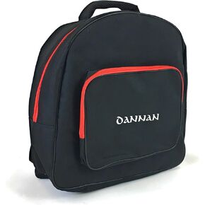 Deluxe Dannan Padded Bodhran Case Bag with Shoulder Straps and Storage Pocket 16" (3 Colours) (Black)