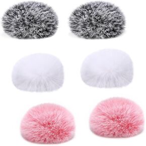 ZealSound DJI MIC 2 Windscreen Pop Filter for DJI MIC 2 / OSMO POCKET 3 Microphone Furry Wind Muff Windshield Professional Foam Cover Set (NOT for Dji Mic 1 Lavalier Lapel Mic),6 Pack-Gray White Pink in Kuwait
