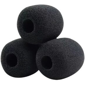SM48 Windscreen, Mic Foam Replacement for Shure SM58/SM48 /Beta58A 57A/PGA48LC Vocal Microphone Pop Filter, Black Noise-cancellation Windsock Cover (3 PCS, Black)