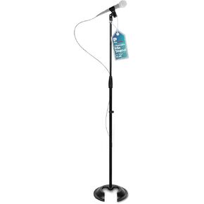 The Promaster Round Base Microphone Stand - Portable and Adjustable with Universal Compatibility, Studio-Quality Metal Mic Mount Floor Stand with Compact Round Base - Black