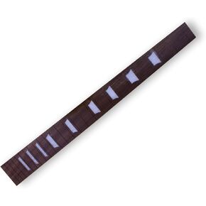 Guitar Neck Rosewood Fretboard Replacement Wooden Guitar Parts Black Guitar Fretboard for Electric Guitar Parts Replacement (24 Fret 25.5 Inch Shark Fin Inlay)