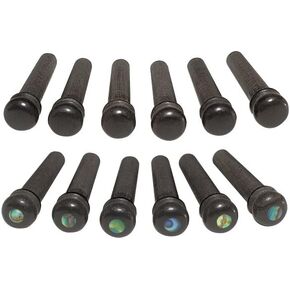 Taylor Ebony Bridge Pins with Abalone Dots
