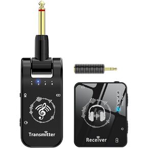 EX Wireless in Ear Monitor System, 2.4G Wireless Audio Relay System with Transmitter Receiver Auto-Pairing, in-Ear Monitoring for Studio, Band Rehearsal, Instrument Performance