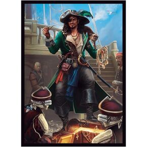 Fantasy North - Sir Peregin Nutley - Acorn Aristocrat - 100 حافظة بطاقات TCG ناعمة غير لامعة - تناسب Magic MTG Commander Pokemon وألعاب البطاقات الأخرى - أكمام بطاقات اللعب