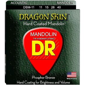 DR Strings Dragon Skin Clear Coated Mandolin Strings (11-15-26-40)