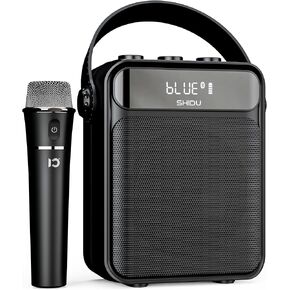SHIDU Voice Amplifier, Portable Speaker with UHF Wireless Microphone 40W Personal Pa System Support Bluetooth/TF Card/USB/AUX/MIC for Classroom, Tour Guide, Coaching, Training, Meetings, Singing
