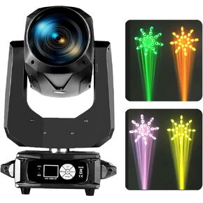 10R 260W Moving Head Stage Light 260W Rainbow Effect Beam Light DMX512 DJ Disco Party Wedding Equipment Show Bar Stage for Halloween, Thanksgiving, and Christmas.
