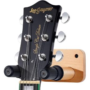 Leo Jaymz Guitar Wall Mount,Electric Guitar Wall Hanger,Solid Wood Guitar Wall Hook Holder Stand with Screws for Acoustic,Electric Guitar,Banjo,Bass,Mandolin