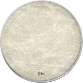 Adoro Heritage Natural Drum Skin Imitation Drum Head for Bass Drum Including Muffler 24 Inch