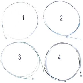 Generic Extra 1st E Violin Strings Full Set Stainless Steel Core German Silver Wound Ball End 4/4