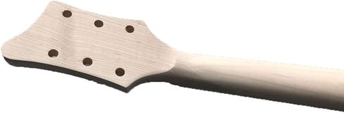 Electric Guitar Neck 22 Fret 25.5 inch Maple Rosewood Freboard with Binding Paddle Head Left Side Dots Nice Inlay Unfinished Guitar Neck Replacement in Kuwait