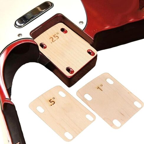 3Pcs Electric Guitar Neck Shims Maple Plate 0.25 0.5 1 Degree Music Instruments Guitar Neck Electric Guitar Replacement Part, Electric Guitar Necks,Electric Guitar Parts in Saudi Arabia