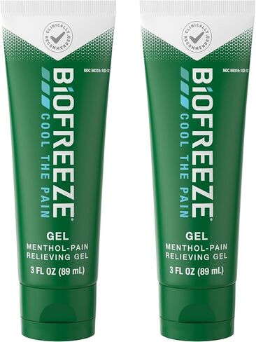 Biofreeze Pain Relief Gel, Arthritis Pain Reliver, Knee & Lower Back Pain Relief, Sore Muscle Relief, Neck Pain Relief, Pharmacist Recommended, FSA Eligible, 3 FL OZ Biofreeze Menthol Gel in Saudi Arabia