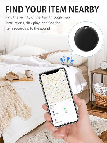 Luggage Tracker, Key Finder, Smart Bluetooth Tracker Pairs with Find My (iOS Only), Item Locator for Wallets, Keys，Louder Alert, Replaceable Battery (White) in Saudi Arabia