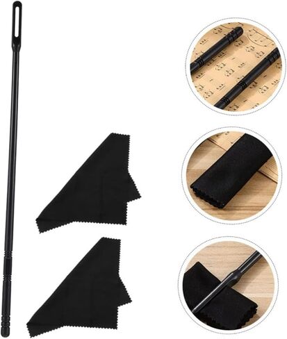 Flute Cleaning Rod with Flute Cleaning Cloth, Flute Cleaning Kit, Flute Clean Stick, Flute Recorder Cleaning Kit Tool for Music Instrument Care Polishing in Kuwait