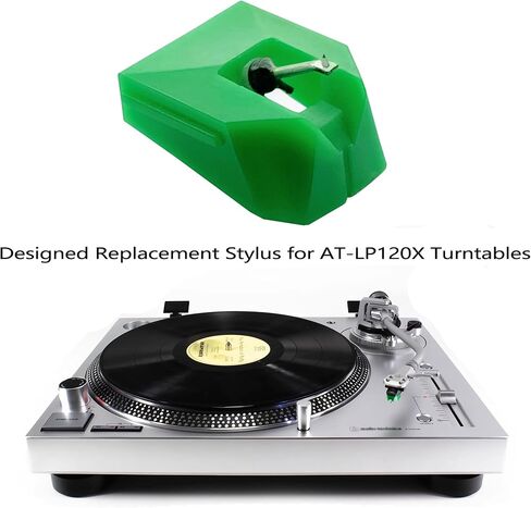 استبدال قلم القرص الدوار الماسي AT-VMN95E، إبر مشغل التسجيل المتوافقة مع مشغلات الأقراص الدوارة المصنوعة من الفينيل AT-LP120X من Audio-Technica/خراطيش الأقراص الدوارة من سلسلة VM95 - أخضر in Kuwait