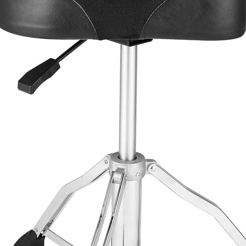 VEVOR Drum Throne مع مسند الظهر، 19.3-25.2 بوصة/490-640 مم ارتفاع قابل للتعديل، مقعد طبل مبطن بسرج هيدروليكي مع أعواد طبل مضادة للانزلاق 227 كجم/500 رطل أقصى سعة، دوران 360 درجة للطبول in Saudi Arabia