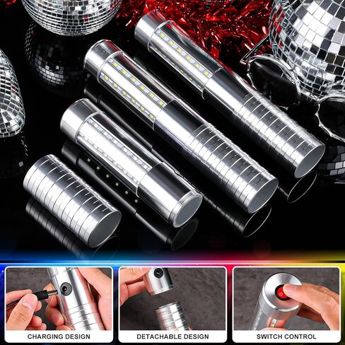 LED Strobe Baton Light Led Bottle Service Lights Bright Rechargeable Sparklers Champagne Bottle Handheld Light Topper for Bar Nightclub Wedding Party Concert (4) in Saudi Arabia
