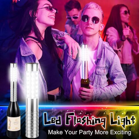 LED Strobe Baton Light Led Bottle Service Lights Bright Rechargeable Sparklers Champagne Bottle Handheld Light Topper for Bar Nightclub Wedding Party Concert (4) in Saudi Arabia