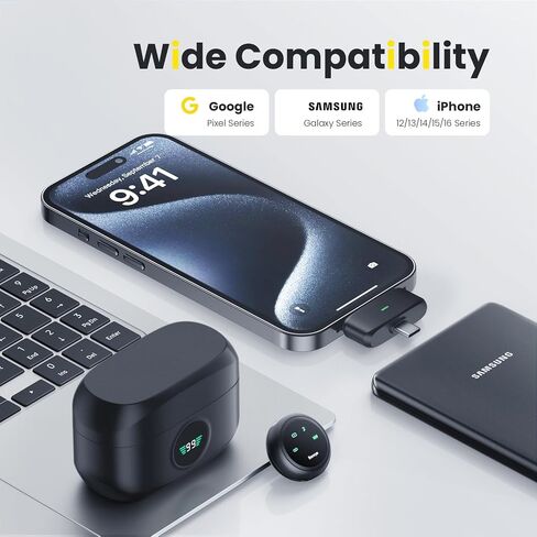 ميكروفون لافالير لاسلكي لهواتف iPhone Android، طية صدر مغناطيسية ومشبك 2 في 1، بانكسي خفيف للغاية بنقرة واحدة، إلغاء الضوضاء، صوت بدرجة الاستوديو، ميكروفون على شكل طية صدر لتسجيل الفيديو، البث، يوتيوب، تيكتوك in Kuwait