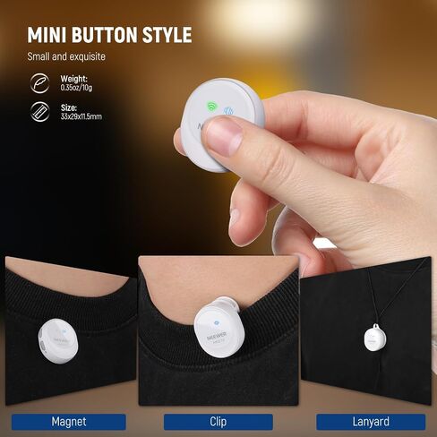 NEEWER Wireless Button Lavalier Microphone System Compatible with iPhone 16 15 Pro Max Plus Android Phone PC Laptop, Noise Cancelling, Mini Clip on Lapel Lav Mic Kit for Interview Streaming Vlog, KM22 in Saudi Arabia