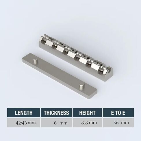 Guyker 43mm غيتار الأسطوانة الجوز - سبائك التيتانيوم الكرة الجوز ارتفاع قابل للتعديل تقسيم استبدال أجزاء متوافقة مع 6 سلسلة Les Paul LP Style Guitar in Saudi Arabia