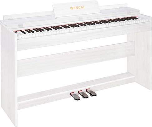 88 مفتاحًا للوحة مفاتيح البيانو الرقمية الموزونة بالكامل، 88 مفتاحًا للبيانو الكهربائي المطرقة، بيانو إلكتروني خشبي كلاسيكي مستقيم للمبتدئين، المحترفين، متوافق مع متوسط ​​الطول، دواسة ثلاثية (بني) in Kuwait