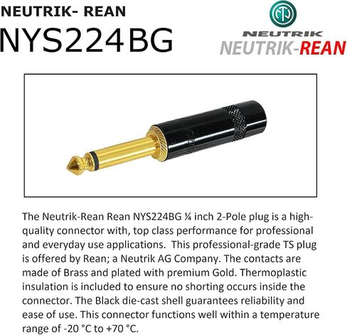 WORLDS BEST CABLES 3 Units - 8 Foot -Pedal, Effects, Patch, Guitar Instrument Cable Custom Made Made Using Mogami 2319 Wire and Neutrik-Rean NYS224BG Gold ¼ inch (6.35mm) TS Plugs in Saudi Arabia