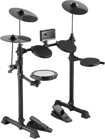 VEVOR Electric Drum Set, 32 Drum Kits & 480 Sounds Electronic Drum Kit, USB MIDI Supported 10 in Quiet Mesh Snare Electric Drum Set with 10 in Cymbals Drum Sticks & Pedals, for Beginners & Adults in Saudi Arabia