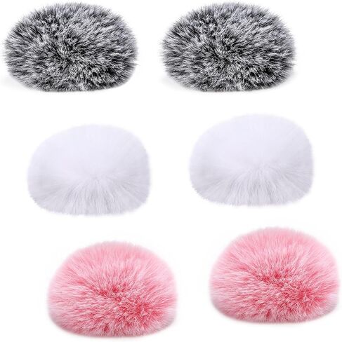 ZealSound DJI MIC 2 Windscreen Pop Filter for DJI MIC 2 / OSMO POCKET 3 Microphone Furry Wind Muff Windshield Professional Foam Cover Set (NOT for Dji Mic 1 Lavalier Lapel Mic),6 Pack-Gray White Pink in Kuwait