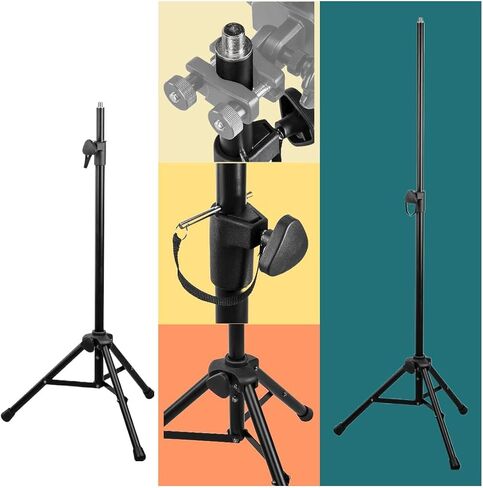 ميكروفون مكثف قلبي Audio-Technica AT2020 مزود بمرشح انعكاس وحامل ميكروفون ثلاثي الأرجل وفلتر بوب وكابل XLR مقاس 10 بوصات وسماعات رأس استوديو ومجموعة إعداد تسجيل صوتي كاملة (6 عناصر) in Saudi Arabia