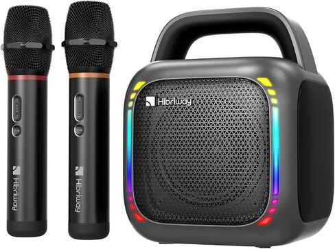 Karaoke Machine with 2 Wireless Microphones, Portable 5.0 Bluetooth Speaker for Adults & Kids, with 50W Speaker,Handle &RGB Lights, Supports TF Card/USB/Aux in/TWS,for Home,Party,Performance,Meeting in Saudi Arabia