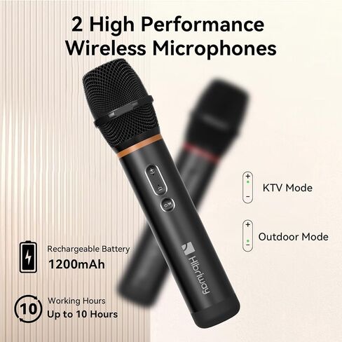 Karaoke Machine with 2 Wireless Microphones, Portable 5.0 Bluetooth Speaker for Adults & Kids, with 50W Speaker,Handle &RGB Lights, Supports TF Card/USB/Aux in/TWS,for Home,Party,Performance,Meeting in Saudi Arabia