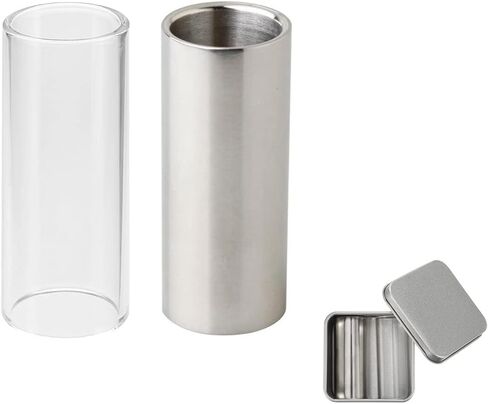 2 قطعة شريحة جيتار 60 مللي متر مع صندوق تخزين معدني شريحة زجاجية احترافية وشريحة فولاذية للجيتار والباس in Kuwait