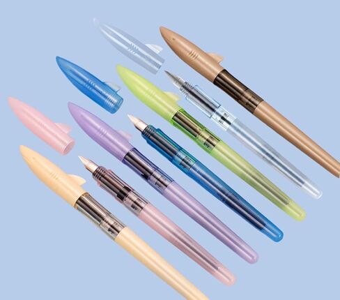Jinhao Fountain Pen New Shark Shape Set of 12 PCS, Fine Nib Diversity Color Pen with Refillable Converters, School Office Supplies in Saudi Arabia