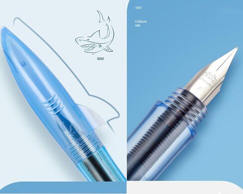 Jinhao Fountain Pen New Shark Shape Set of 12 PCS, Fine Nib Diversity Color Pen with Refillable Converters, School Office Supplies in Saudi Arabia