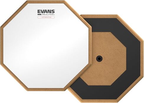 وسادة الطبل Evans RealFeel Attacktile - وسادة تدريب الطبل - وسادة تدريب مطلية بالأشعة فوق البنفسجية - جانب واحد - 10 بوصة in Kuwait