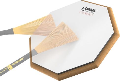 وسادة الطبل Evans RealFeel Attacktile - وسادة تدريب الطبل - وسادة تدريب مطلية بالأشعة فوق البنفسجية - جانب واحد - 10 بوصة in Kuwait