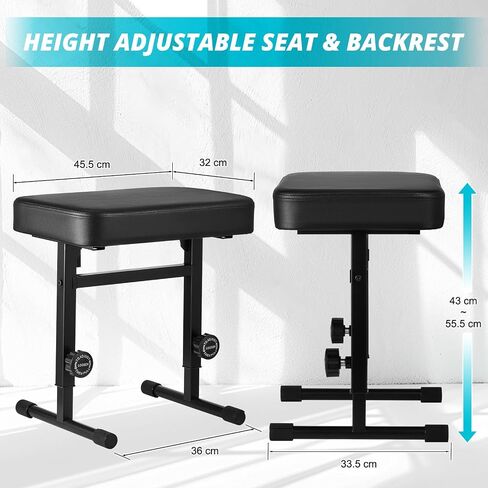 Piano Bench Adjustable Height, Piano Stool with Padded Comfortable Piano Seat for Piano & Keyboard Bench for Musicians Piano Stool in Saudi Arabia
