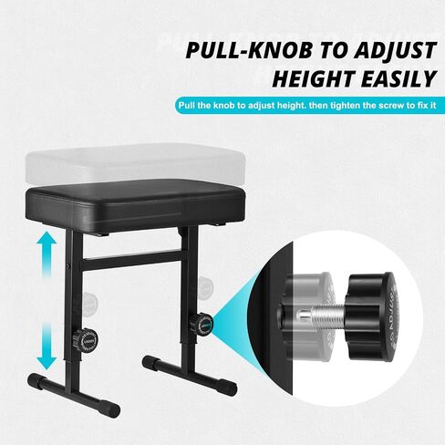 Piano Bench Adjustable Height, Piano Stool with Padded Comfortable Piano Seat for Piano & Keyboard Bench for Musicians Piano Stool in Saudi Arabia