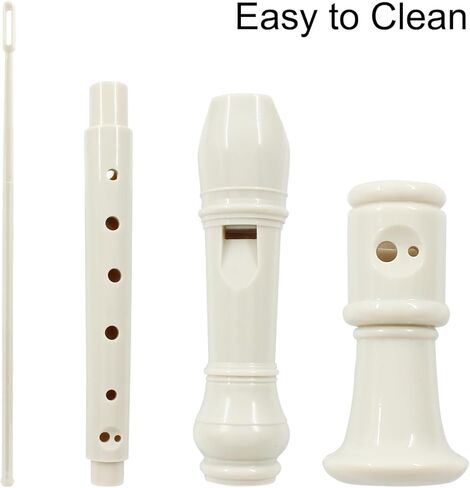 1 قطعة أداة تسجيل سوبرانو، أبيض على الطراز الألماني C مفتاح 8 فتحات مسجل سوبرانو مع قضبان نظيفة in Kuwait