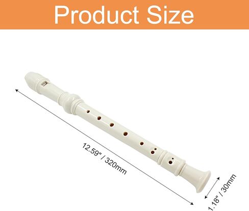 1 قطعة أداة تسجيل سوبرانو، أبيض على الطراز الألماني C مفتاح 8 فتحات مسجل سوبرانو مع قضبان نظيفة in Kuwait