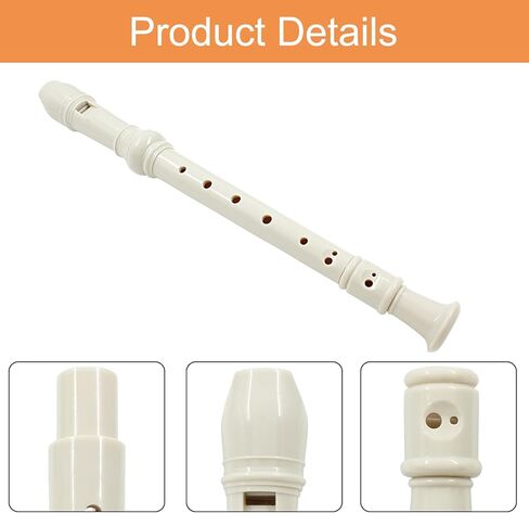 1 قطعة أداة تسجيل سوبرانو، أبيض على الطراز الألماني C مفتاح 8 فتحات مسجل سوبرانو مع قضبان نظيفة in Kuwait