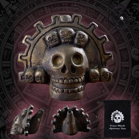 Authentic Spooky Aztec Death Whistle, Loudest Human Sounding Screams 125+ Decibels, Halloween Creepy Gift Death Whistle (Bronze) in Saudi Arabia