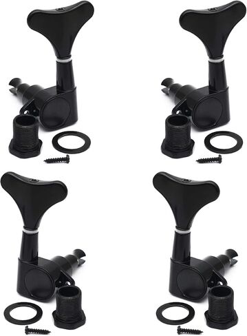 SAPHUE Guitar Bass Tuners(4 for Right) Bass Guitar Tuning Keys,1:19 Ratio Headstock Sealed Machine Head Replacement for Electric Jazz Bass or Precision Instruments (Gold, 4R) in Kuwait
