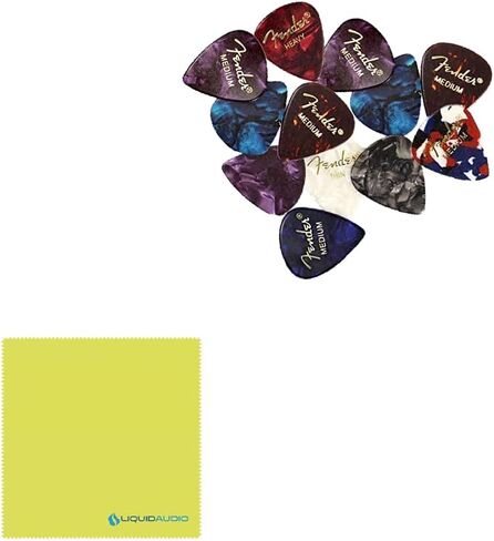 Fender Pre-Wired Strat® Pickguard، الأصلي '57/'62 SSS، غلاف السلحفاة - 0992345500 حزمة مع 12 قطعة جيتار وقماش تلميع الصوت السائل in Saudi Arabia