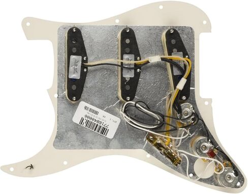 Fender Pre-Wired Strat® Pickguard, Custom Shop Fat 50's SSS, Tortoise Shell - 0992340500 Bundle w/ 12-Pack Guitar Pick and Liquid Audio Polishing Cloth in Kuwait
